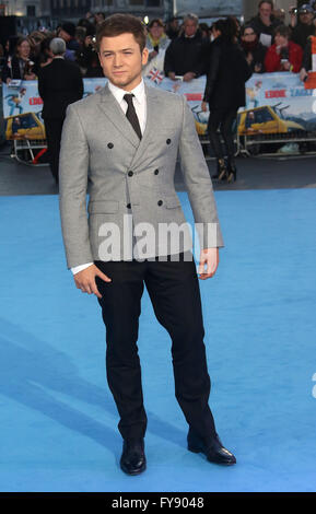 17. März 2016 - Taron Egerton Teilnahme an "Eddie The Eagle" Europäische Premiere im Odeon Leicester Square in London, Vereinigtes Königreich. Stockfoto