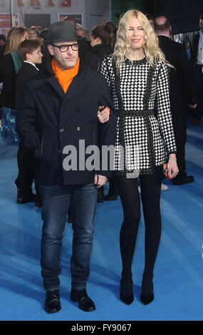 17. März 2016 - Matthew Vaughn, Claudia Schiffer Teilnahme an "Eddie The Eagle" Europäische Premiere im Odeon Leicester Square in Lo Stockfoto