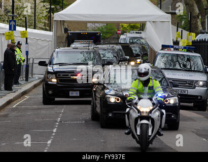 London, UK, 23. April 2016. Präsident Obama Cavalcasde Blätter Royal Horticultural Halls London UK 23. April 2016 Credit: Prixpics/Alamy Live News Stockfoto