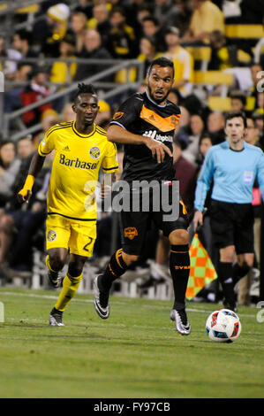 Mapfre Stadion, USA. 23. April 2016. . in der zweiten Hälfte des Spiels zwischen Houston Dynamo und Columbus Crew SC. Columbus Crew SC 1 - Houston Dynamo 0 nach der ersten Hälfte. Bildnachweis: Cal Sport Media/Alamy Live-Nachrichten Stockfoto