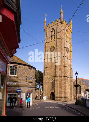 Die Pfarrkirche von St. Ia der Jungfrau Maria, St. Ives Cornwall England UK GB Stockfoto