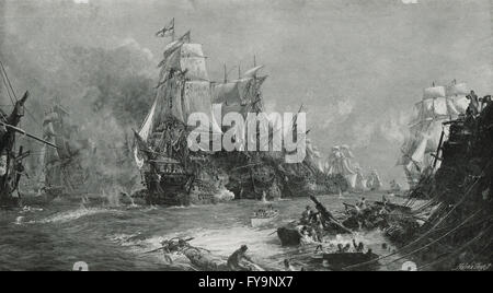 Schlacht von Trafalgar 1805 nach W L Wyllie Stockfoto