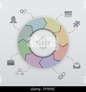 Infografik kreisförmige Pfeile. Stock Vektor