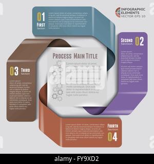 Infografik Bänder Business Hintergrund Illustration Stock Vektor