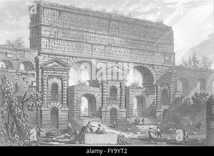 Italien: Porta Maggiore(Rome), antike print c1856 Stockfoto