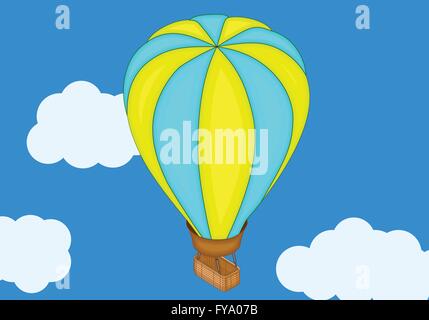 Aerostat Baloon isometrische flache Vektor Stock Vektor