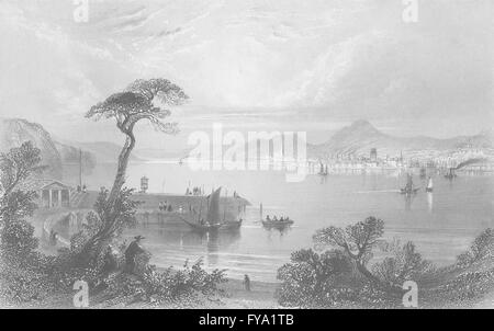 DUNDEE: von OPP Seite des Tay; Bartlett; Finden, antiken print 1842 Stockfoto