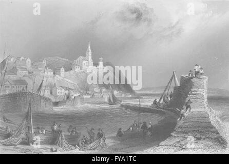 Schottland: Macduff, Banff; Bartlett; Finden, antiken print 1842 Stockfoto