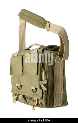 Tasche für die Photoequipment auf weißem Hintergrund Stockfoto