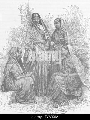 Indien: Native Frauen (Bombay (Mumbai) Präsidentschaft) Konvertiten zum Christentum, 1892 Stockfoto