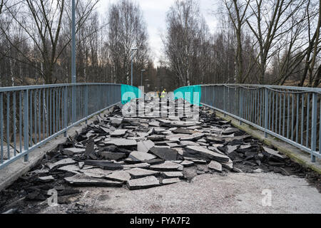 Brücke reparieren geht in Helsinki, Finnland, Europa, EU Stockfoto
