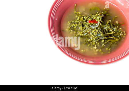 Ceylon-Spinat-Suppe, nördlichen Thai-Küche Stockfoto