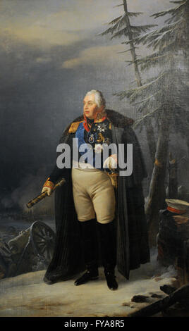 Michail Kutusow (Prinz Mikhail Ilarionovich Golenishchev-Kutuzov) (1745-1813). Russische Militär. Porträt von Pjotr Wassiljewitsch Bassin (1793-1877), 1833-1834. Die Eremitage. Sankt Petersburg. Russland. Stockfoto