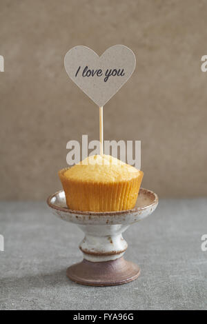Hausgemachte Vanille cupcake Stockfoto