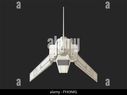 Raumschiff isometrische flache Vektor 3d Stock Vektor
