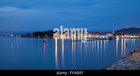 Hafen und Stadt Ansicht, Izola, Adria-Küste, Littoral Slowenisch Istrien, Slowenien Stockfoto