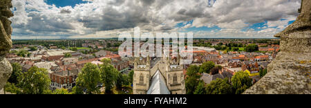 Blick über Selby aus Abtei Dach, North Yorkshire, England. Stockfoto