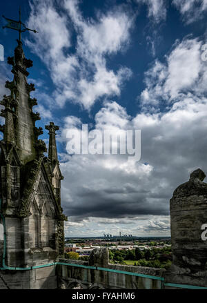 Blick über Selby aus Abtei Dach, North Yorkshire, England. Stockfoto