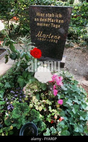 Deutschland - Berlin, Marlene Dietrich Grabstätte Stockfoto