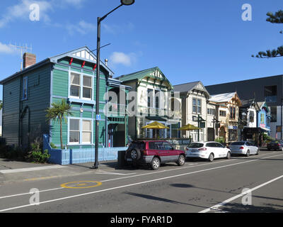 Sechs Schwestern-Gebäude an der Marine Parade in Napier, Südinsel, Neuseeland Stockfoto