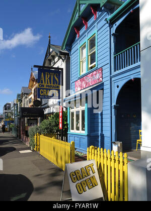 Sechs Schwestern-Gebäude an der Marine Parade in Napier, Südinsel, Neuseeland Stockfoto