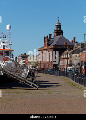 Der Hafen von Great Yarmouth historischen South Quay, Great Yarmouth, Norfolk, England Stockfoto