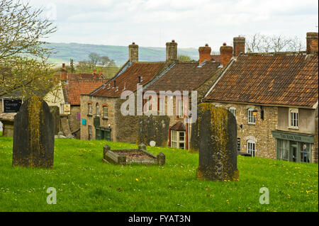 Wedmore und Mendip Hügel, Somerset, England Stockfoto