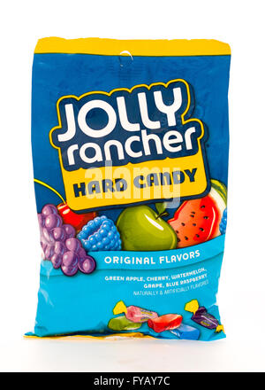 Winneconni, WI - 16. Juni 2015: Tasche Jolly Rancher Bonbons in verschiedenen Geschmacksrichtungen Stockfoto