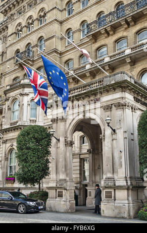 Das Langham, Langham Place, London W1, UK. Dieses Hotel gehört zu den berühmtesten und traditionsreichsten grand Hotels im Londoner West End Stockfoto