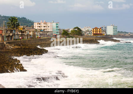 Baracoa Malecon, Provinz Guantanamo, Kuba Stockfoto