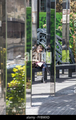 Gasholder Park, St Pancras Lock, Kings Cross, London, UK Stockfoto