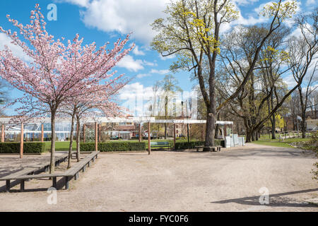 Frühling in den berühmten Park Tradgardsforeningen in Linköping, Schweden Stockfoto