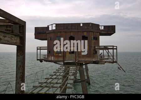 Marine Maunsell Forts - Red Sand Meer Festungen Stockfoto