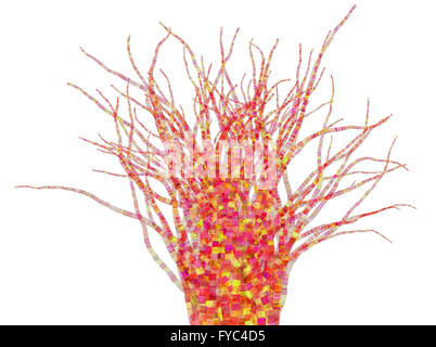 3D Darstellung der abstrakten farbigen Stielen odject Stockfoto