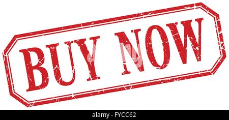 kaufen Sie jetzt quadratisch rot Grunge Vintage isoliert label Stock Vektor