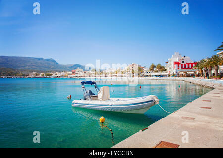 Bild von der Küstenstadt Sitia auf Kreta. Griechenland. Stockfoto