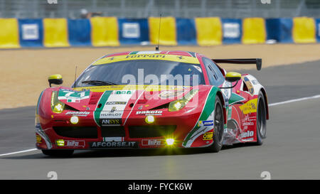 Ferrari 458 Italia, Nr. 71, LM GTE PRO Team AF Corse, Italien, in den freien Trainings für die 24 Stunden von Le Mans Stockfoto