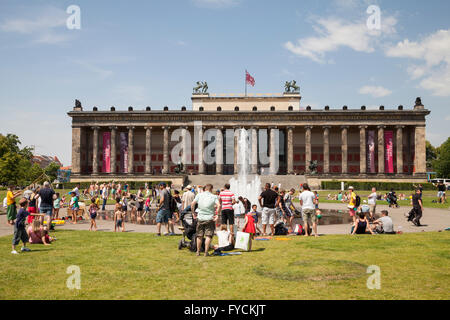 Altes Museum und Lustgarten, Museumsinsel, Berlin, Deutschland Stockfoto