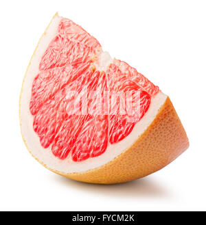 Grapefruit-Scheibe auf dem weißen Hintergrund isoliert. Stockfoto