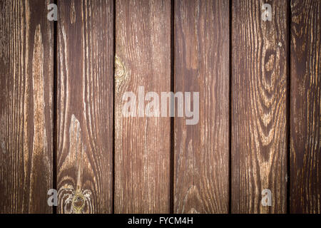 dunkel braun Vintage Holzbohlen Hintergrund. Stockfoto