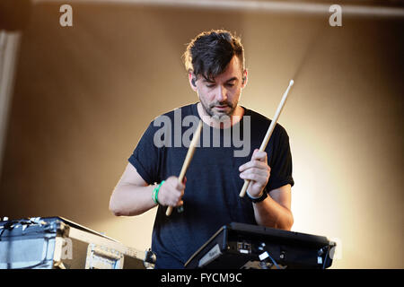 BARCELONA - 13 JUN: Bonobo (Musiker, Produzent und DJ) Auftritt beim Sonar Festival am 13. Juni 2014 in Barcelona, Spanien. Stockfoto