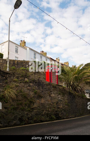 Rote Telefonzelle St Ives Nummer 3575 Stockfoto