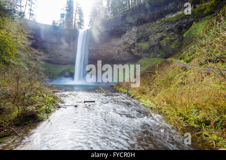 Süden fällt aus der South Loop Trail, Teil der Strecke zehn fällt bei Silver Falls State Park in Oregon. Stockfoto