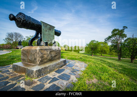 Kanone auf Patterson Park in Baltimore, Maryland. Stockfoto