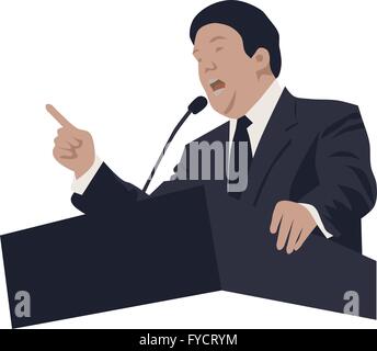 Politiker und Redner, isolierte Vektor Stock Vektor