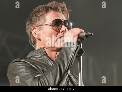 Norwegische Band A-ha auf Manchester Arena Featuring durchzuführen: A-ha, Morten Harket wo: Manchester, Vereinigtes Königreich bei: 25. März 2016 Stockfoto