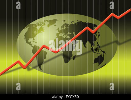 Globus und Anteil Preise Stockfoto