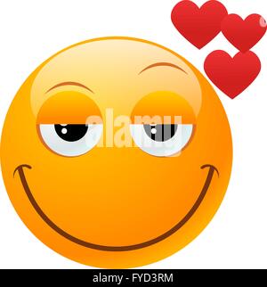 gelbe Runde emoticon Stock Vektor