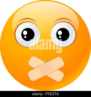gelbe Runde emoticon Stock Vektor