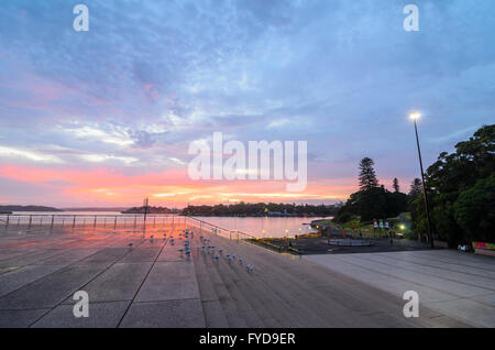 Morgendämmerung am Sydney Opera House Stockfoto